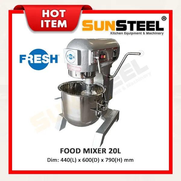 【SUNSTEEL】FRESH Heavy Duty Food Mixer 20Litre B20 / Bakery Mixer 20L