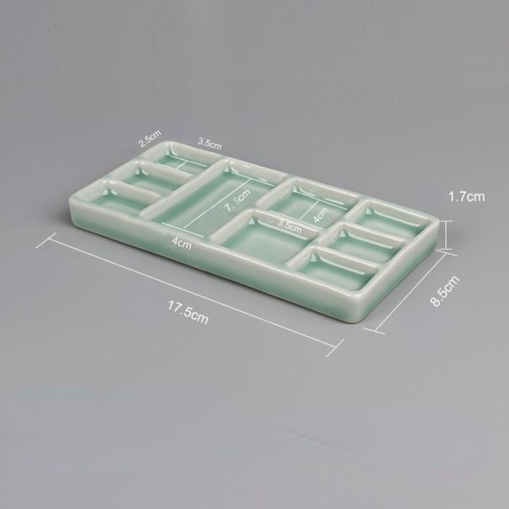 ceramic-square-palette-multi-grid-watercolor-oil-paint-tray-adult-beginner-portable-art-supplies-jingdezhen-firing