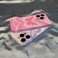 เคส iphone เคสโทรศัพท์มือถือ Ins Butterfly Apple 14 เหมาะสำหรับเปลือกฟิล์ม 12 ชิ้น iphone13pro/11/8plus รวมทุกอย่าง