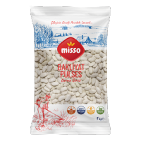 White Beans (Misso Brand) الفاصوليا البيضاء جافة ถั่วขาว 1000g. Product from Turkey