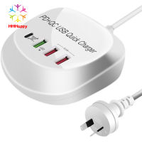 4 Ports Usb Charger Hub Adapter Pd20w Qc3.0 Quick Charge Multi-port Usb Power Adapter For Mobile Phone Tablet