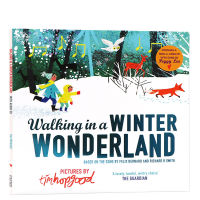 Walking in a winter wonderland English original picture book childrens English Enlightenment interesting story picture book parent-child early education friendship sharing paperback Tim Hopgood