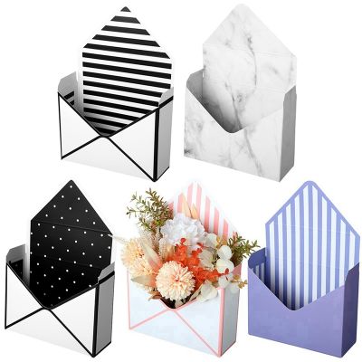 10 Pcs Flower Envelope Paper Boxes Flower Paper Packaging Present Craft Paper Boxes for Wedding Birthday Decoration