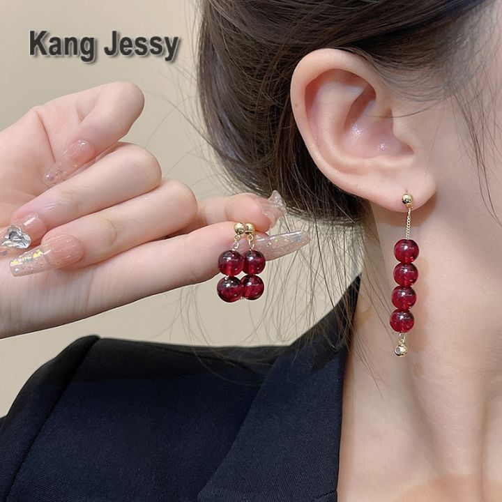 kang-jessy-925-ต่างหูเข็มเงินปีใหม่สำหรับผู้หญิงการออกแบบเฉพาะกลุ่มต่างหูอารมณ์ระดับไฮเอนด์ฤดูใบไม้ร่วงและฤดูหนาวต่างหูสไตล์ตะวันตกหรูหราเบาๆ