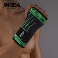 JINGBA สนับสนุน1ชิ้นกีฬาอุปกรณ์ป้องกันยกน้ำหนักผ้าพันแผลสายรัดข้อมือสนับสนุน + มวยมือห่อมือวงผ้าพันแผลสนับสนุน