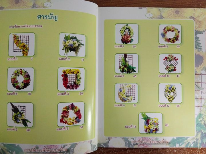 หนังสือ-คู่มือสร้างอาชีพ-ฝึกสอนการจัดพวงหรีดแบบสากล