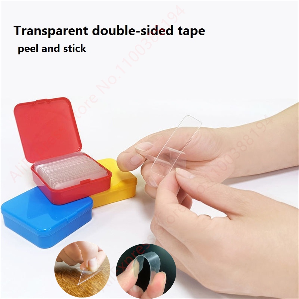 {Deli tape} Double Face Adaptive Tape Sided For Bathroom Kitchen Box Nano Wall Sticker Waterproof Reusable Home Supplies Strong