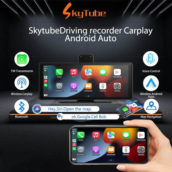 Carplay dash cam 10.26 Inch 4K Car MP4 Player Mirrorlink Wireless