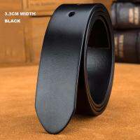FAJARINA Cow Skin Genuine Leather Belt Ellipse Pattern Holes Pin&amp;Smooth Slide Style 3.3cm &amp; 3.8cm Belts without Buckle N17FJ627