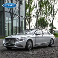 ▩ jiozpdn055186 Welly-Mercedes S-Class S500 Alloy Diecast Car Model Veículos De Brinquedo Metal Coleção Alta Simulação Presentes Infantis 1:24