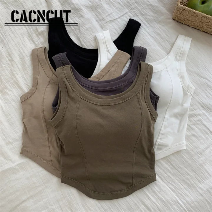 สายคล้องคอ-cacncut-เสื้อกล้ามหญิงพร้อมแผ่นซิลิโคนแปะหน้าอกเครื่องเทศหญิงสาวดีไซน์เฉพาะกลุ่มนอกเพื่อสวมใส่ฤดูใบไม้ผลิและฤดูร้อนหลังสวยด้วยเสื้อหน้าอก