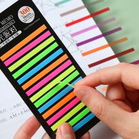 Stickers 300 Sheets Fluorescent PET Color Note Marking Semi Transparent Notes