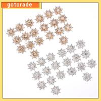 GOTORADE 10PCS 16MM ตกแต่งเสื้อผ้า ชุบ Flatback ตัดเย็บเสื้อผ้า ปุ่ม Rhinestone หัวเข็มขัดไข่มุก ปุ่มเกล็ดหิมะ