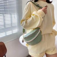 New 2022 Waist Bags High Quality Womens Fanny Pack Pearl Chain Shoulder Crossbody Chest Bags Pu Leather Belt Bag Shoulder Bag