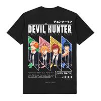 2023 new เสื้อเบลาส์ เสื้อยืด พิมพ์ลาย Makima X Denji Chainsaw Man สําหรับผู้ชายเสื้อยืด