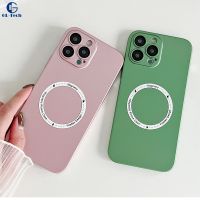 [HF16] Ultra Thin Plated Skin Feel With Lens Film Hard PC Phone Case For iPhone 14 13 12 11 Pro Max Magsafe Magnetic Wireless Charging