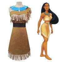 Pocahonta-s Cosplay Costume Indian Princess Cosplay Costume Halloween Dress|โพคาฮอนทัสคอสเพลย์เครื่องแต่งกายคอสเพลย์เจ้าหญิงอินเดียชุดฮาโลวีน