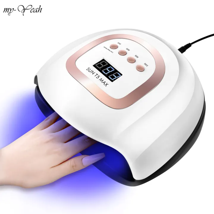 myyeah 220W White Nail Dryer UV 57 Pcs LEDs Curing Nail Lamp Smart Nail ...