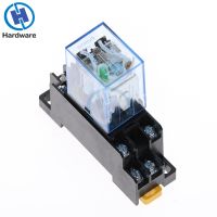 【✲High Quality✲】 wuji39292 รีเลย์แม่เหล็กไฟฟ้าขนาดเล็ก Hh62p Ly2nj 1ชิ้นขดลวด8pin 10a Dc12v 24โวลต์ Ac110v 220โวลต์พร้อมฐาน Ptf08a