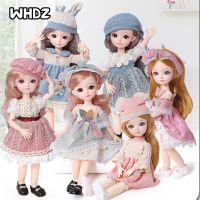 (Popular toys) ใหม่12นิ้ว22ข้อต่อที่สามารถเคลื่อนย้ายตุ๊กตา BJD 31เซนติเมตร1/6แต่งหน้าแต่งตัวน่ารักสีน้ำตาลสีฟ้าลูกตาตุ๊กตากับแฟชั่นสำหรับสาวของเล่น