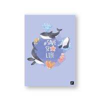 สมุดฉีก Save Sea Life A6 วาฬบรูด้า