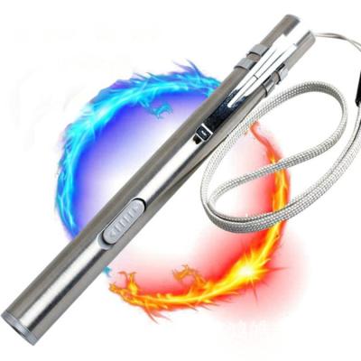 USB ไฟฉายแบบชาร์จไฟขนาดเล็กเหล็กสแตนเลสที่แข็งแรง Light ไฟฉายทางการแพทย์โคมไฟปากกา LED แบตเตอรี่ลิเธียม BaAtterI ไฟฉายขนาดเล็ก