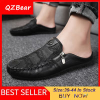 รองเท้าเปิดส้น【QZBear】Korean สำหรับผู้ชาย,รองเท้าแตะส้นเตี้ยรองเท้าโลฟเฟอร์รองเท้าลำลองแฟชั่นใหม่ปี2021