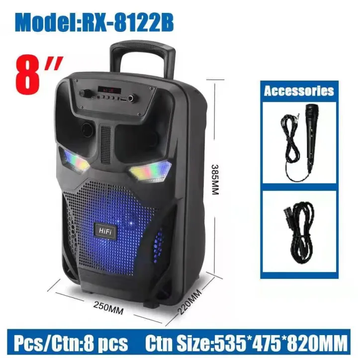 RX Series Outdoor Portable Bluetooth Speakers With Wireless Microphone