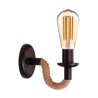 Vintage Farmhouse Wall Sconces Lighting Rustic Industrial Wall Lighting Fixture Indoor Hemp Rope Wall Lamps For Bar Porch Garage