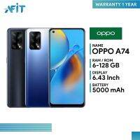 Oppo A74 4G (6+128GB) Punch-hole AMOLED FHD+ จอกว้าง 6.43 นิ้ว ชาร์จไว 33W Flash Charge+ 5000 mAh ll ประกันศูนย์ไทย 1 ปี