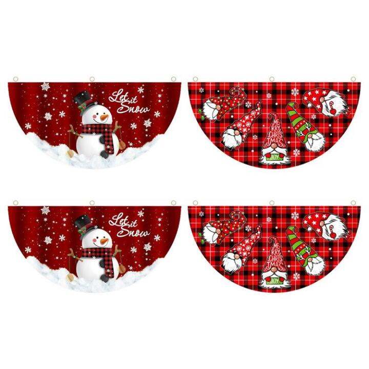 christmas-bunting-flag-2-pieces-christmas-outdoor-polyester-fan-shaped-flag-outdoor-bunting-flags-winter-fan-banner-with-grommets-for-outdoor-garden-patio-decoration-enjoyable