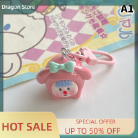 Dragon พวงกุญแจอะนิเมะรูปเมโลดี้กระเป๋า Cinnamoroll พวงกุญแจจี้ตุ๊กตาขนาดเล็กของขวัญวันเกิดของเด็กผู้หญิง