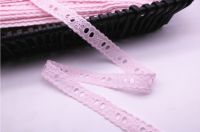 [HOT!] 4 Meters Width 1.8cm Pink Lace Ribbon Cotton Embroidered Lace Fabric Trim Decoration DIY Handmade Sewing Craft Supplies