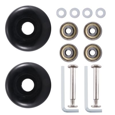 50 X 22 Mm Set Of 2 Luggage Suitcase Replacement Wheels, PU Swivel Caster Wheels Carbon Steel Bearings Repair Kits