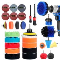 Car Cleaning Tool Waxing Sponge Polishing Disc Interior Detail Brush Automobile Tire Brush for Polisher Electric Drill