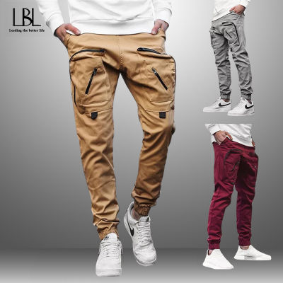 New Men Casual Joggers Cargo Pants Male Fashion Zipper Harem Trousers Sweatpants Man Multi-pockets Hip Hop Cargo Pant Streetwear