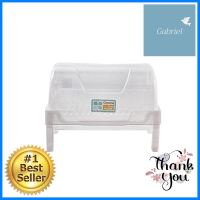 ชั้นคว่ำจานพลาสติกโดมมีฝาครอบSN 542ขาวDISH RACK WITH LID SN 542 PLASTIC WHITE **คุณภาพดี**