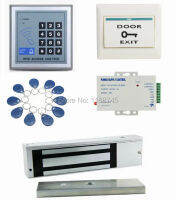 Full Complete 1ประตู Security Access Control Entry System Kit พร้อมไฟฟ้า1100 LBs 500KG Force Magnetic Lock