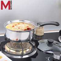 M KITCHEN QF-K69 หม้อ หม้อด้ามสแตนเลสพร้อมฝา ขนาด 24 cm สามารถใช้ได้ทุกเตา (B1)