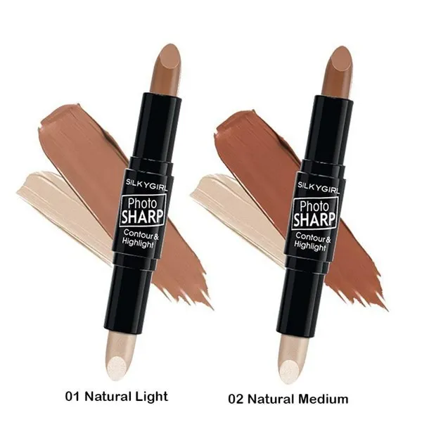 SILKYGIRL TẠO KHỐI 2 ĐẦU PHOTOSHARP CONTOUR & HIGHLIGHTER 01 Natural light  8G 