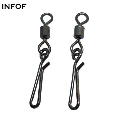 INFOF 200 pieceslot Fishing Swivels Rolling Swivel with Hanging Snap Carp Fishing Tackle Fishhooks Fly Fishing Connector