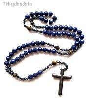 ๑ D0AD Stone Rosary Necklace with Pendant CraftsmanshipNecklace