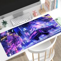 Japan City Neon Mouse Pad เครื่องเกมคอนโซล XL คอมพิวเตอร์ขนาดใหญ่ แผ่นรองเมาส์ใหม่ แผ่นรองเมาส์ XXL สำนักงานยางธรรมชาติกันลื่น แผ่นรองเมาส์เดสก์ท็อป