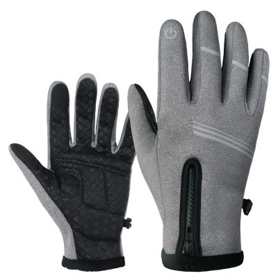 Winter Cycling Gloves Thermal Warm Windproof Bike Gloves Full Finger Press Screen Gloves for Sport Ski