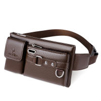 Mens Waist Bags Waist Packs Funny Pack Belt Bag Solid Color Multipurpose PU Leather Chest Bag Fashion Phone Pouch Crossbody Bag