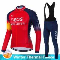 INEOS Team Winter Bicicleta Jersey Set Men Thermal Fleece Cycling Clothing Road Bike Shirt MTB Bicycle Uniform Ropa Ciclismo