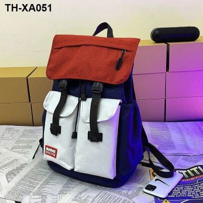 Young womens travel bag backpack new large-capacity high school student male college Korean fashion