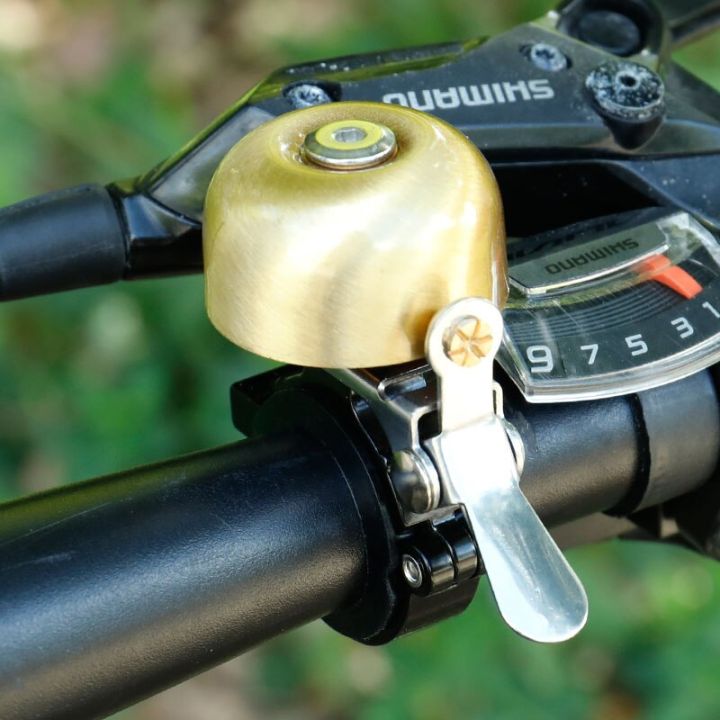 deemount-classic-cycle-brass-bell-ซ้ายขวามือใช้จักรยาน-handlebar-mount-anodized-35mm-ring-high-pitch-crisp-noise-warning