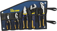 IRWIN VISE-GRIP Pliers Set with Tool Wrap, 5-Piece (2078708) , Blue