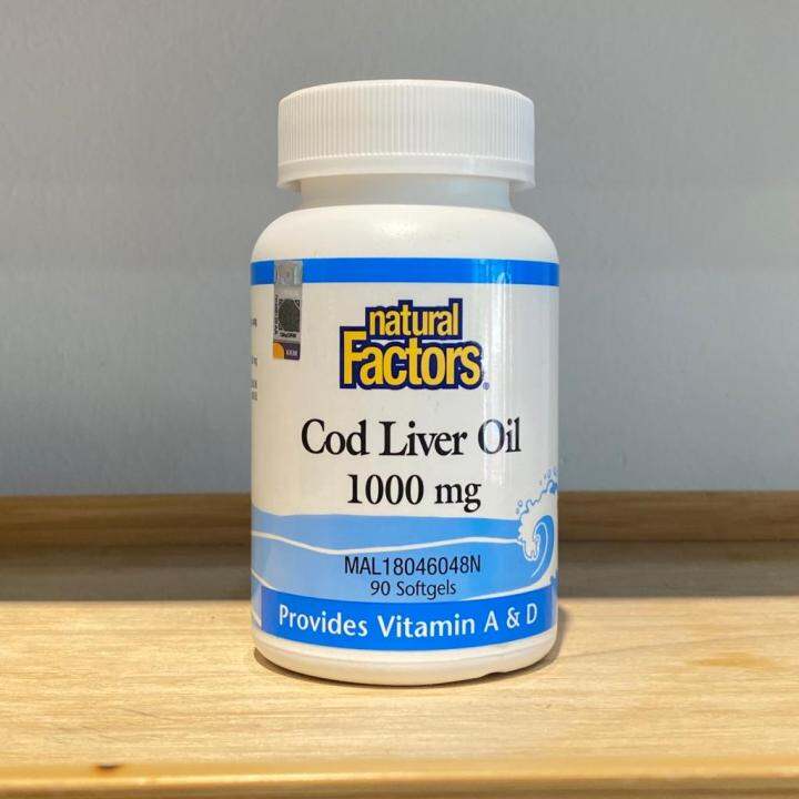 Cod Liver Oil Natural Factors 1000mg (90 softgels) Lazada